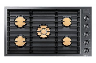 36in Contemporary 5-Burner Gas Cooktop - Graphite Steel