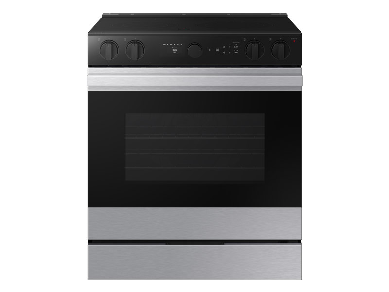 30" Samsung 6.3 Cu. Ft. Electric Slide-in True Convection Range - NSE6DG8500SRAC