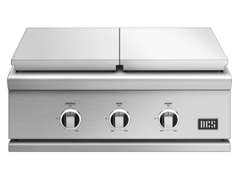 30" DCS Series 9 Griddle and Side Burner in Stainless Steel - GDSBE1-302-N