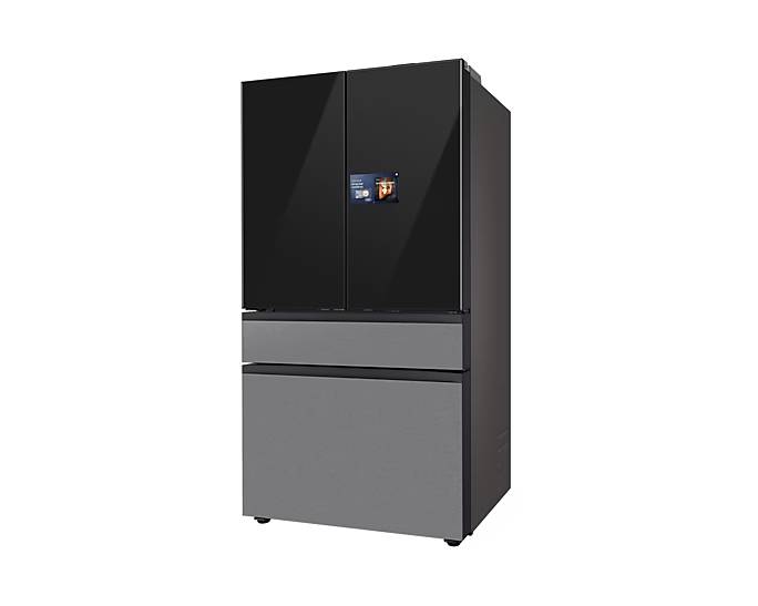 36" Samsung 23 Cu.Ft. Bespoke AI Counter Depth 4-Door French Door Refrigerator - RF90F23BECRAA