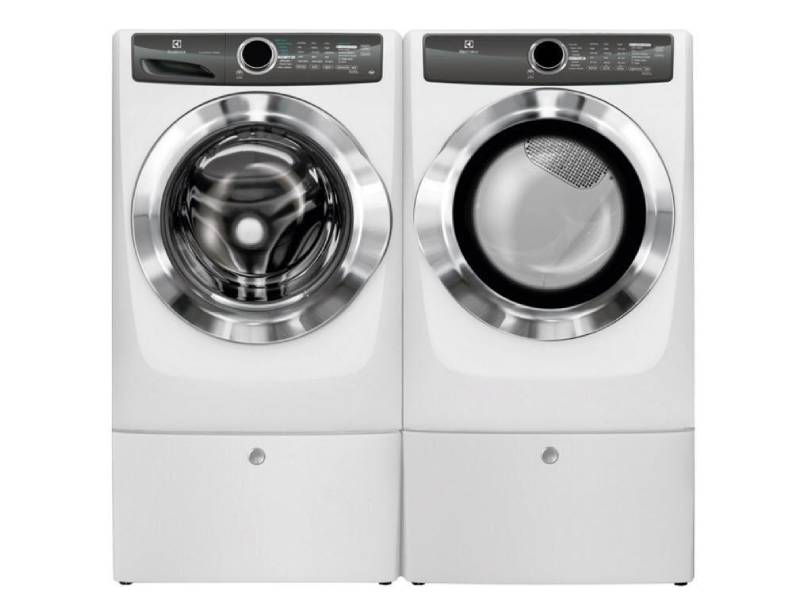 27" Electrolux Front Load Perfect Steam Washer And Front Load Perfect Steam Gas Dryer - EFLS517SIW-EFMG517SIW-EPWD157SIW-EPWD157SIW