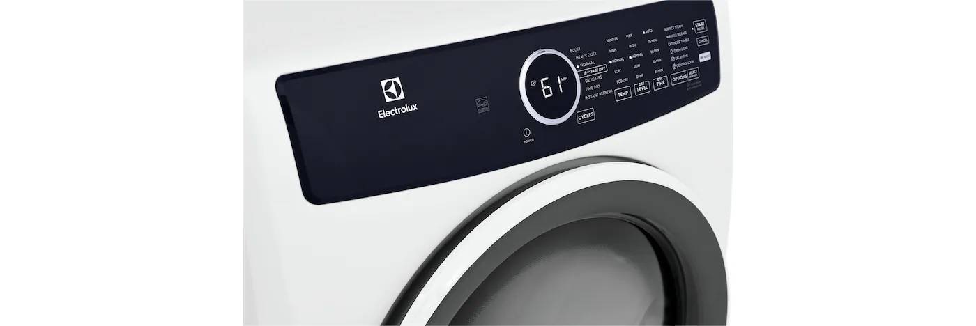 27" Electrolux 8.0 Cu. Ft. Front Load Electric Dryer in White - ELFE743CAW