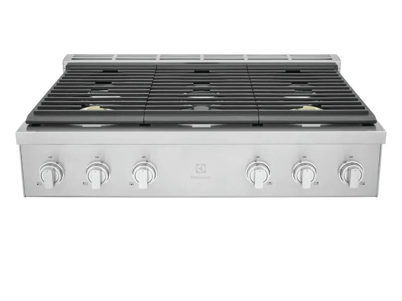 36" Electrolux Rangetop with 6 Sealed Burners in Stainless Steel - ECCG3672AS