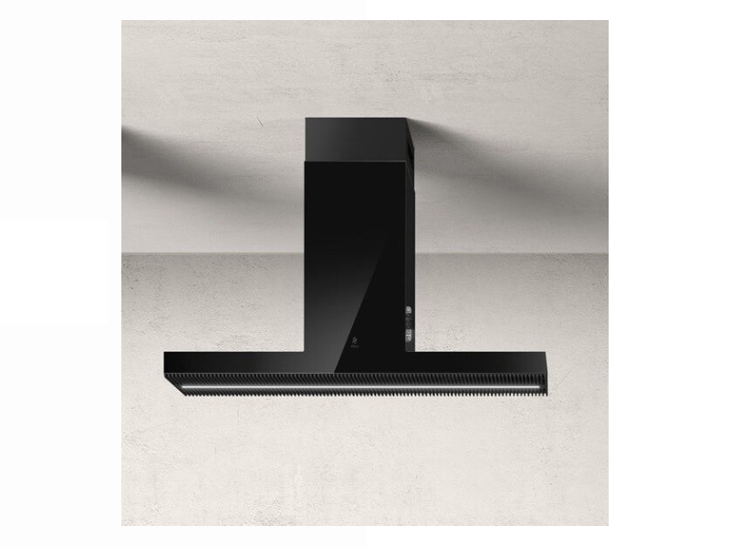 48" Elica Haiku Island Range Hood In Black Glass - EHI648BL