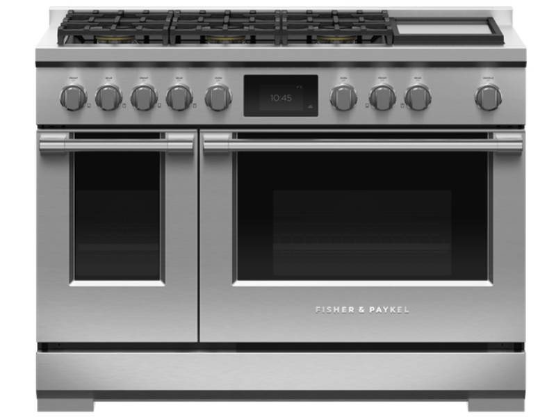 48" Fisher & Paykel Dual Fuel Range 6 Burners with Griddle - RDV3-486GD-L