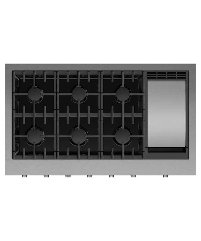 48" Fisher & Paykel Gas Rangetop with Griddle - CPV3-486GD-N