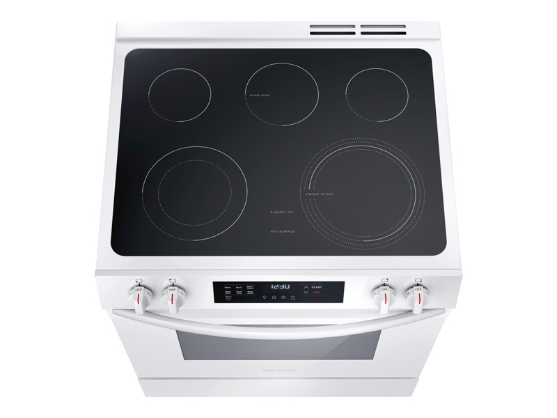 30" Frigidaire 5.3 Cu. Ft. Front Control Electric Range in White - FCFE306CAW