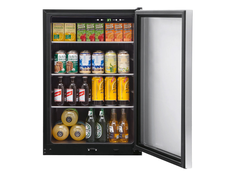 22" Frigidaire 4.6 Cu. Ft. FreeStanding Beverage Center with Glass Door in Stanless Steel - FRYB4623AS