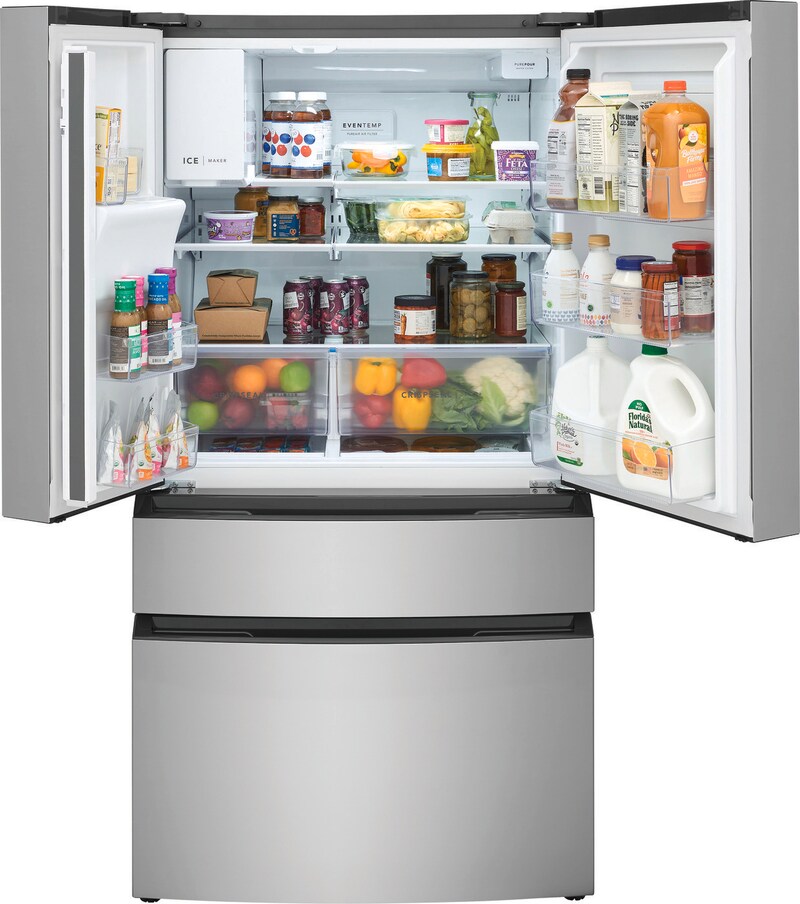 36" Frigidaire 26 Cu. Ft. Standard Depth 4-Door French Door Refrigerator - FRMS2733AV