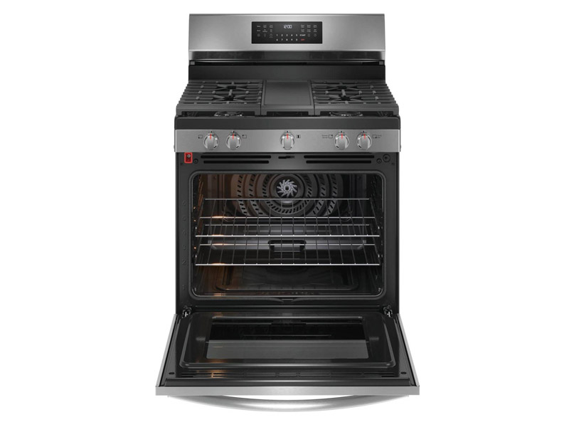 30" Frigidaire Gallery 5.1 Cu. Ft. Rear Control Gas Range with Total Convection - GCRG3060BF