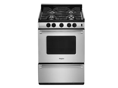24" Whirlpool Freestanding Gas Range with Sealed Burners - WFG500M4HS