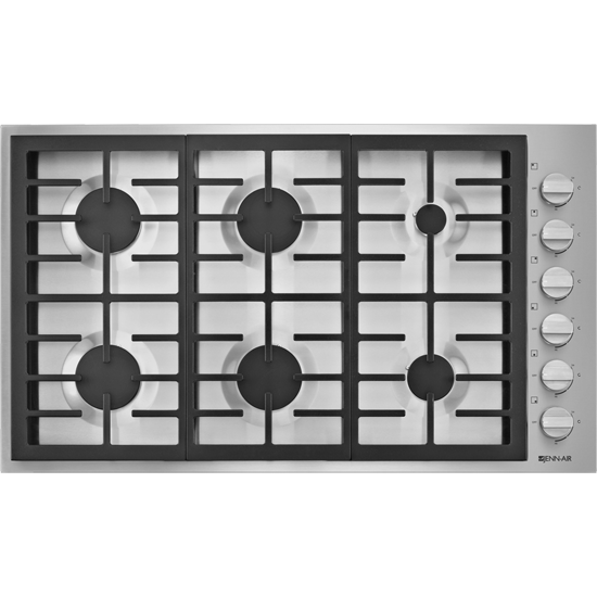 36" Jenn-Air Pro Style Stainless 6-Burner Gas Cooktop - JGC7636BP