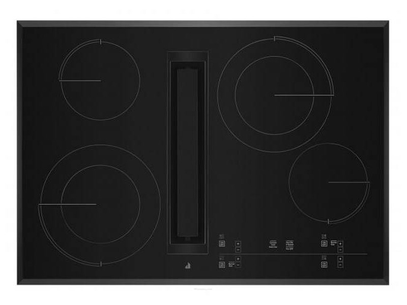 30" Jenn-Air Electric Radiant Downdraft Touch Cooktop in Black - JED4430KB