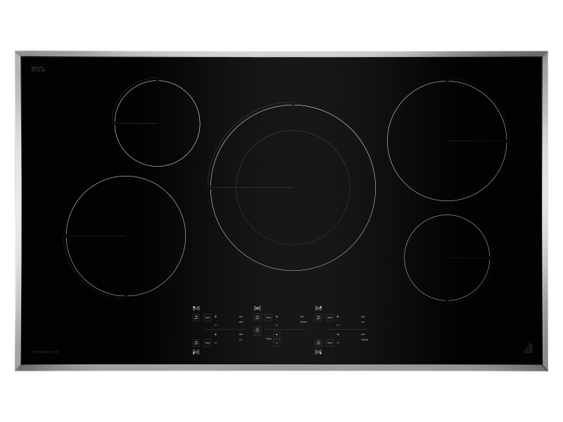 36" Jenn-Air Electric Induction Smoothtop Cooktop with 5 Elements in Stainless Steel - JIC4536KS