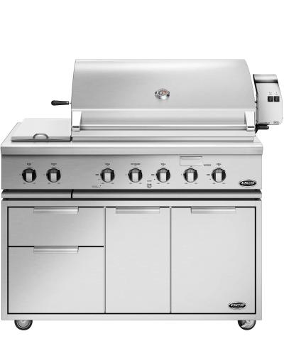 48" DCS Traditional Grill with Rotisserie and Side Burners - BH1-48RS-N