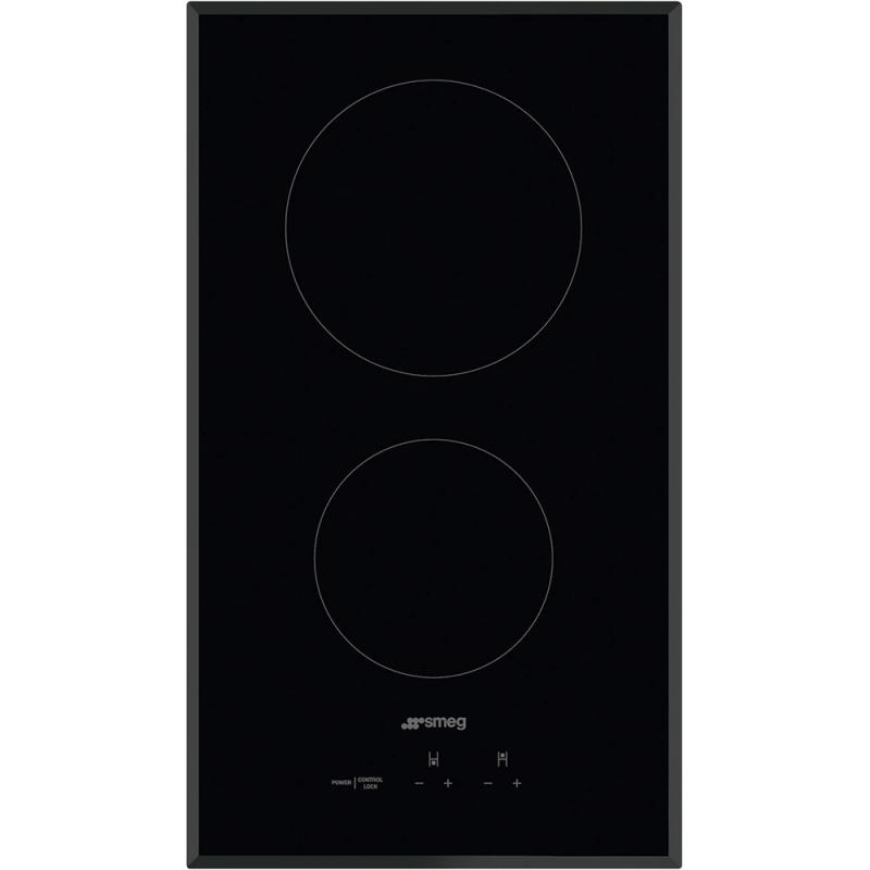 12" SMEG Electric Cooktop with 2 Element Burners - SEU122B