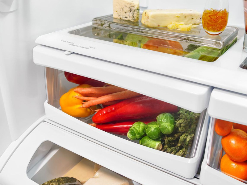 36" KitchenAid 25 Cu. Ft. Standard Depth French Door Refrigerator with Interior Dispense - KRFF305ESS