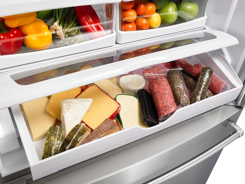 36" KitchenAid 25 Cu. Ft. Standard Depth French Door Refrigerator with Interior Dispense - KRFF305ESS