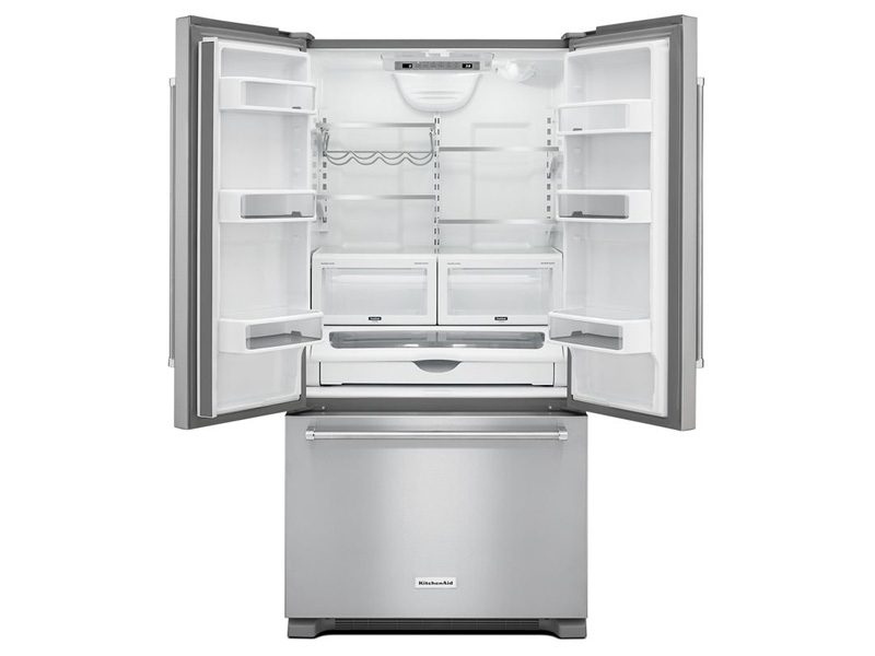 36" Kitchenaid 22 Cu. Ft. Counter Depth French Door Refrigerator with Interior Dispense - KRFC302ESS