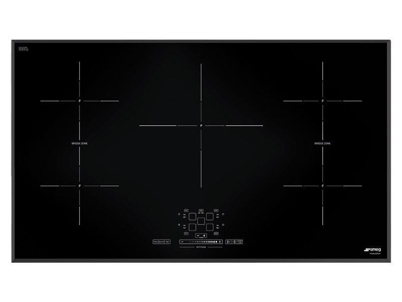 36" SMEG Hob Universale Induction Cooktop with 5 Cook Zones in Black - SIMU536B