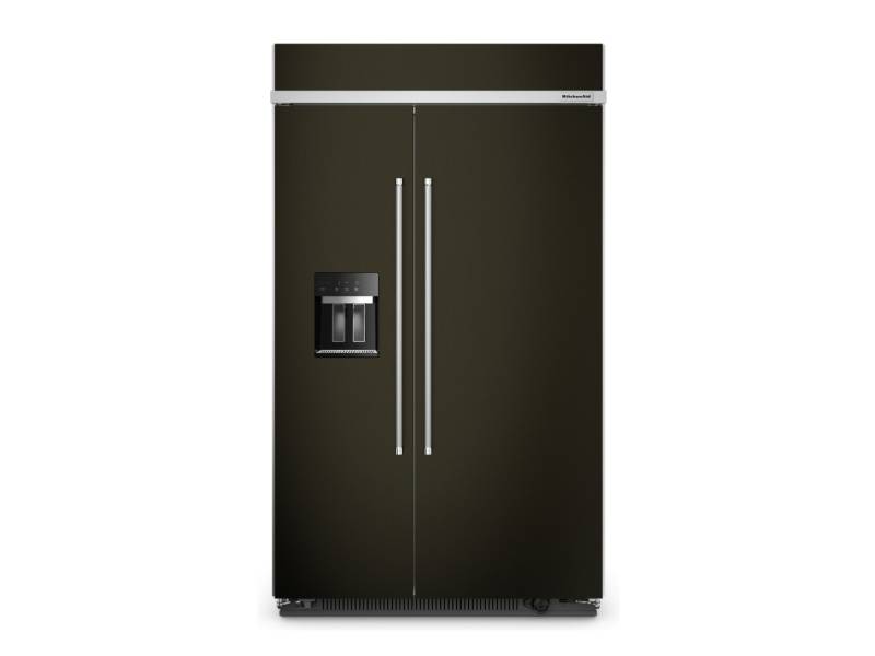 48" KitchenAid 29.4 Cu. Ft. Side By Side Built In Refrigerator  - KBSD708MBS