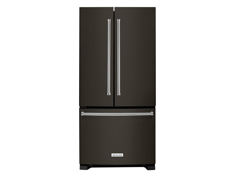 33" KitchenAid 22 cu. Ft. Standard Depth French Door Refrigerator with Interior Dispense - KRFF302EBS