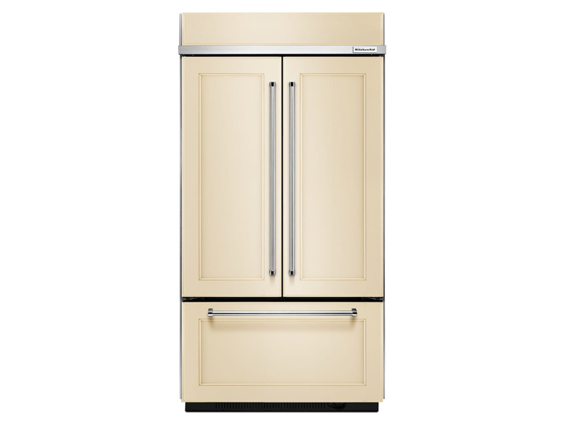 42" KitchenAid 24.2 Cu. Ft.  Built-In Panel Ready French Door Refrigerator with Platinum Interior Design - KBFN502EPA