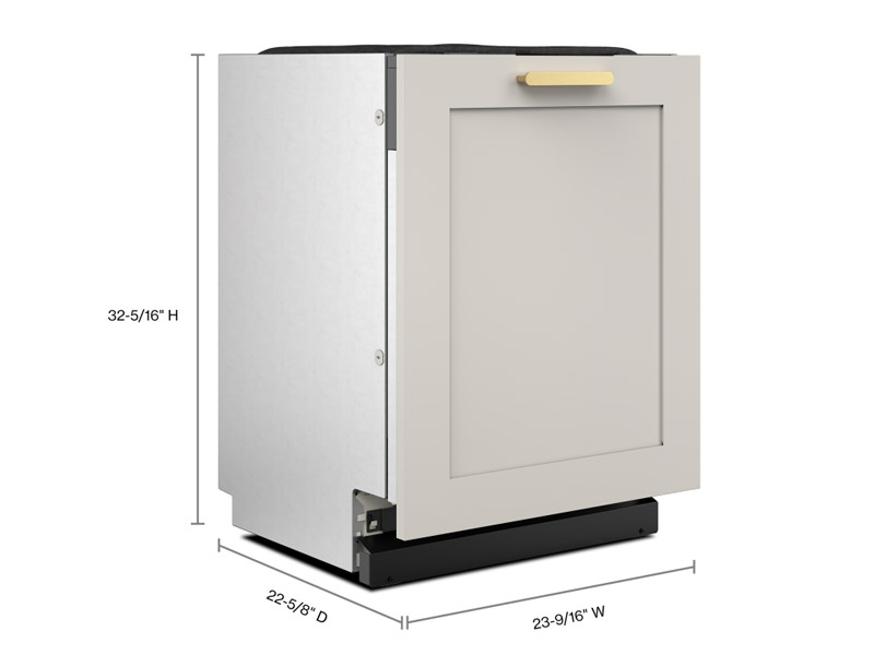 24" KitchenAid 44 dBA Panel-Ready Two-Rack Flush Dishwasher - KDTF324PPA