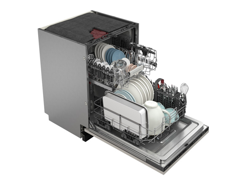 24" KitchenAid 44 dBA Panel-Ready Two-Rack Flush Dishwasher - KDTF324PPA