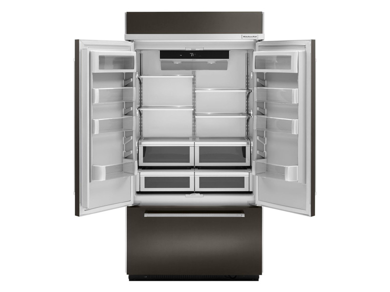 42" KitchenAid 24.2 Cu. Ft. Built-In Stainless French Door Refrigerator With Platinum Interior Design - KBFN502EBS