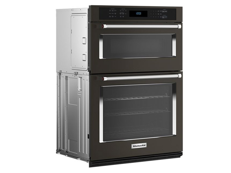 27" KitchenAid Combination Microwave Wall Oven with Air Fry Mode - KOEC527PBS