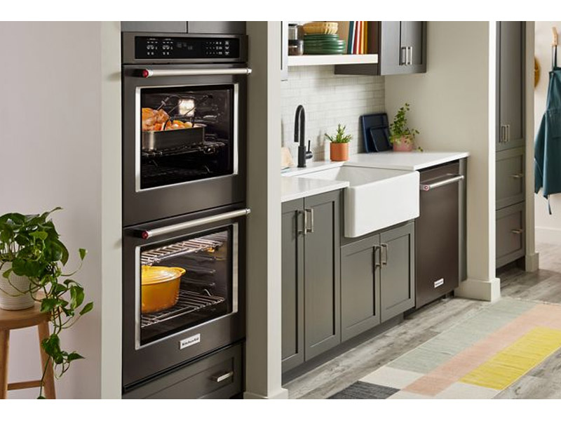 27" KitchenAid Double Wall Oven with Air Fry Mode - KOED527PBS