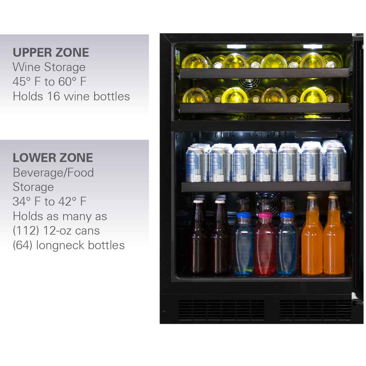 Marvel ML24WBG1LS Dual Zone Wine and Beverage Cooler 