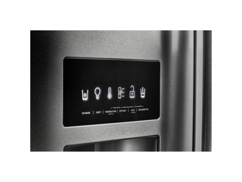 KitchenAid 26.8 Cu. Ft. Standard-Depth French Door Refrigerator with Exterior Ice and Water Dispenser - KRFF577KPS