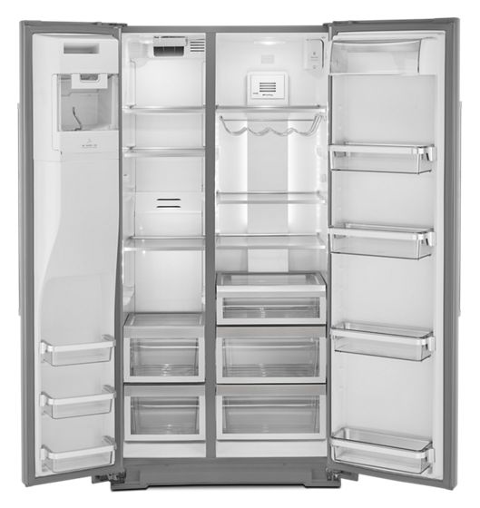 36" KitchenAid 22.6 Cu. Ft. Counter Depth Side-by-Side Refrigerator - KRSC703HPS