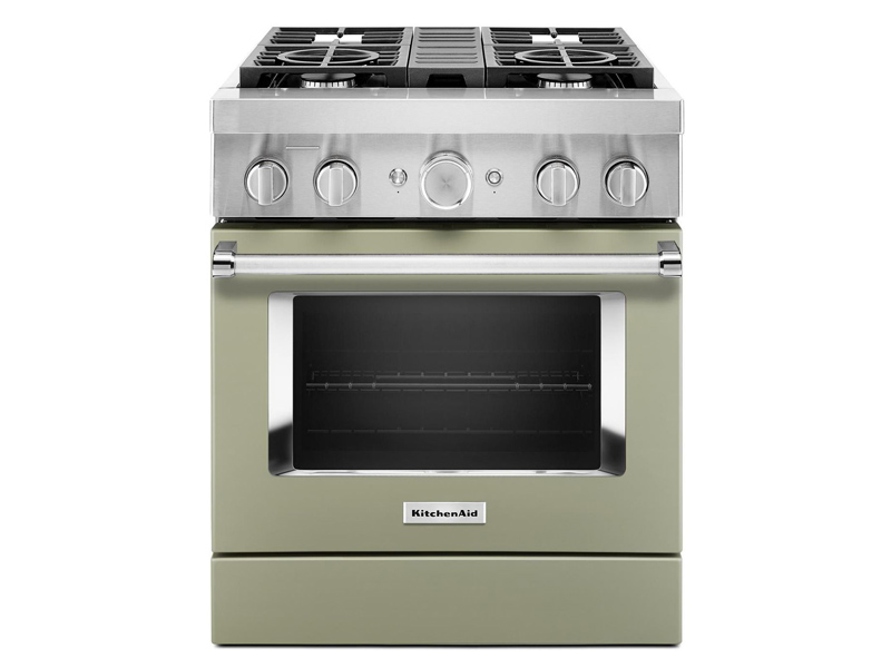 30" KitchenAid 4.1 Cu. Ft. Smart Commercial-Style Dual Fuel Range With 4 Burners - KFDC500JAV