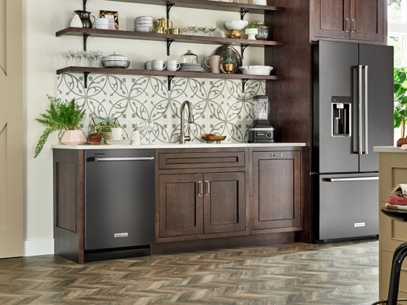 24" KitchenAid 44 dBA Dishwasher in PrintShield Finish With FreeFlex Third Rack - KDTM404KBS