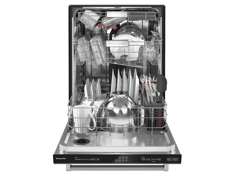 24" KitchenAid 44 dBA Dishwasher in PrintShield Finish With FreeFlex Third Rack - KDTM404KBS