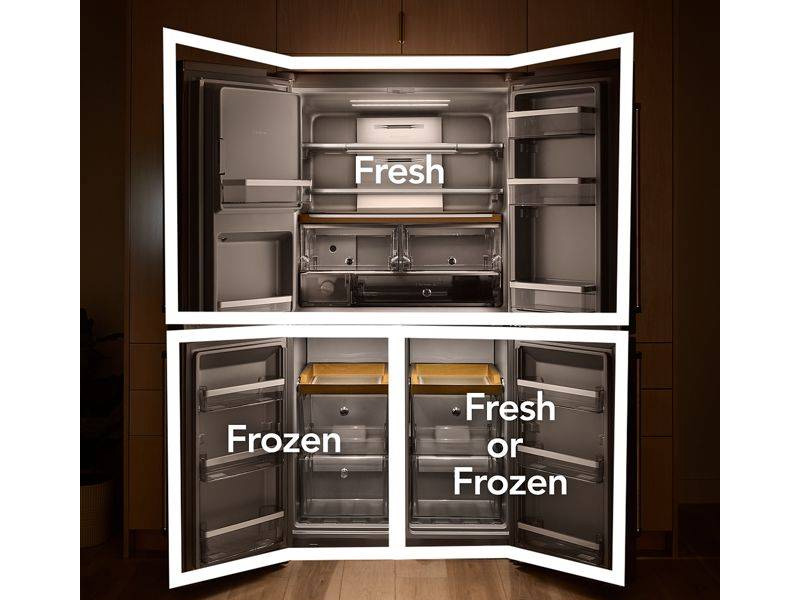 36" KitchenAid 19.4 Cu Ft Counter-Depth 4-Door Refrigerator - KRQC736RPS