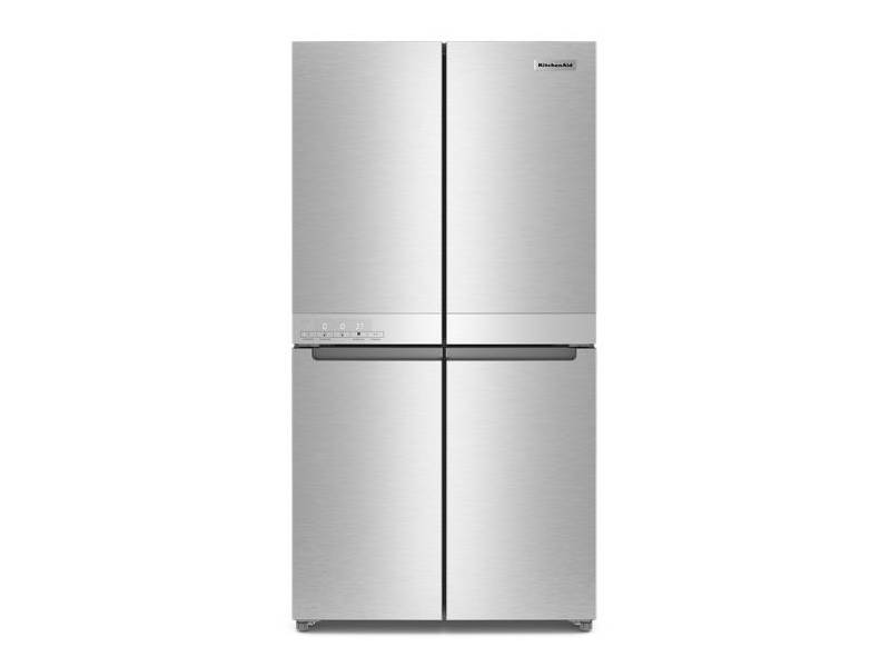 36" KitchenAid 19.4 Cu. Ft. Wide Counter-Depth 4-Door Refrigerator with PrintShield Finish - KRQC506MPS