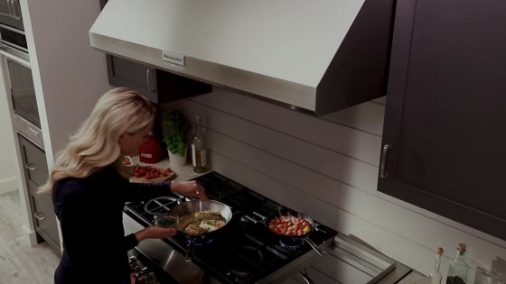 48" KitchenAid Canopy Wall Mounted Range Hood in Stainless Steel - KVWC908KSS