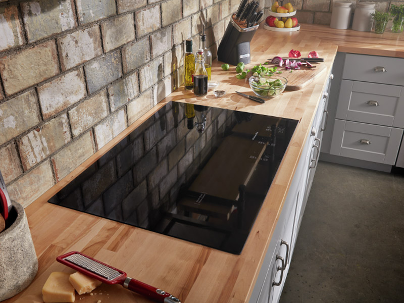 30" KitchenAid Electric Cooktop with 5 Elements and Touch-Activated Controls - KCES950KBL