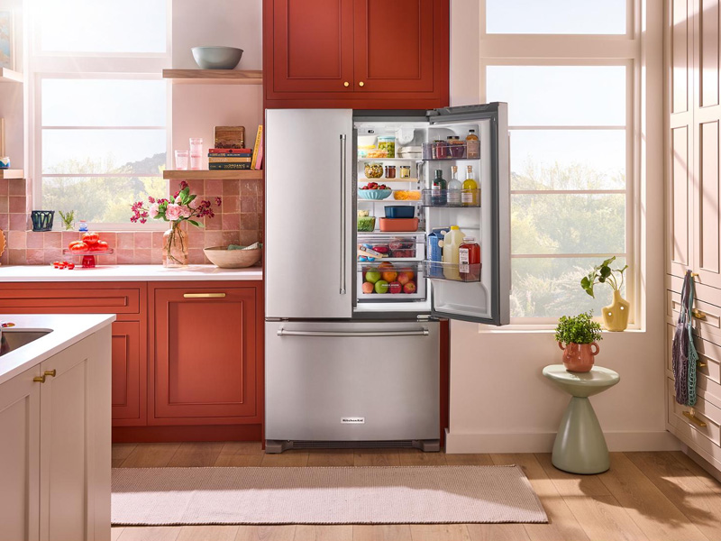 36" KitchenAid 20 Cu. Ft. French Door Bottom Mount Counter Depth Refrigerator - KRFC136RPS