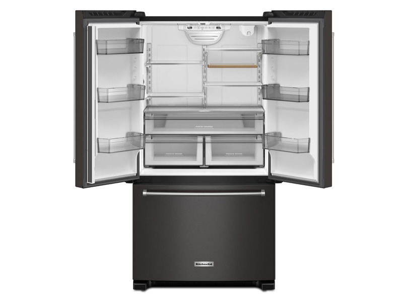 36" KitchenAid 20 Cu. Ft. French Door Bottom Mount Counter Depth Refrigerator - KRFC136RBS