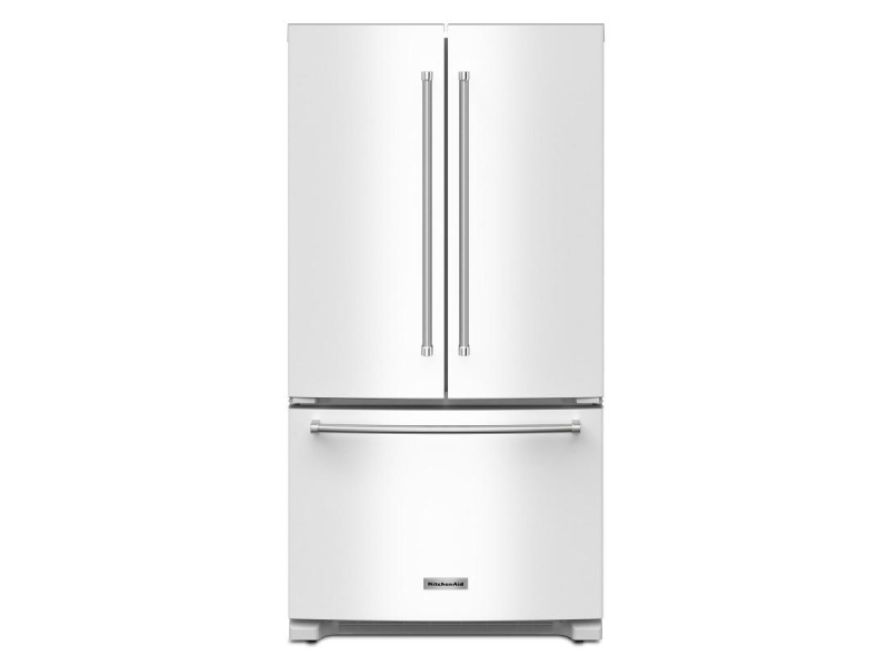 36" KitchenAid 20 Cu. Ft. French Door Bottom Mount Counter Depth Refrigerator - KRFC136RWH