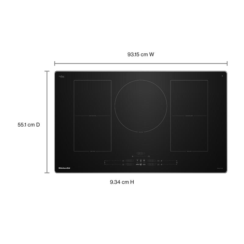 36" Kitchenaid Temp Cook Induction Cooktop with 5 Cooking Zones - KCIT736SSS