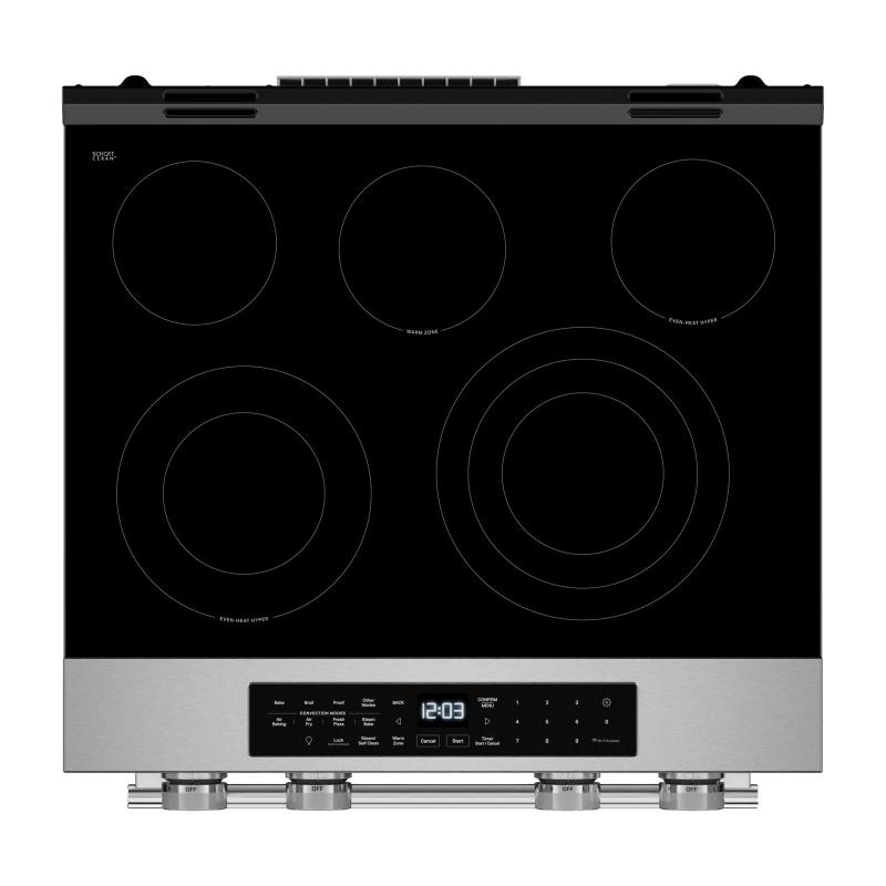 30" Kitchenaid 5.3 Cu. Ft. Slide-in Electric Range with Two Even-Heat Hyper Elements - YKSES530SPS