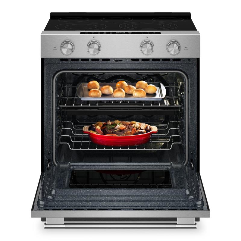 30" Kitchenaid 5.3 Cu. Ft. Slide-in Electric Range with Two Even-Heat Hyper Elements - YKSES530SPS