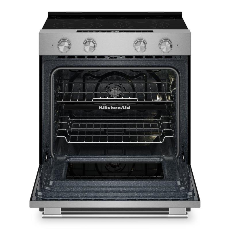 30" Kitchenaid 5.3 Cu. Ft. Slide-in Electric Range with Two Even-Heat Hyper Elements - YKSES530SPS