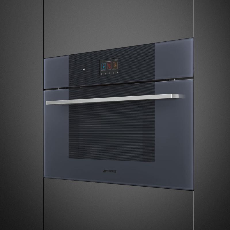 SMEG Linea Design Combi-Microwave Electric Single Wall Oven - SOCU3104MCG